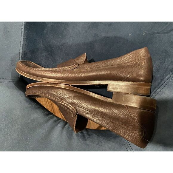 Sandrino By‎ Sandro Moscoloni Placido Leather Penny Loafers 10.5D Shoes Brown main image 5